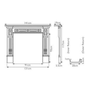 The Albert Cast Iron Mantel Measurements
