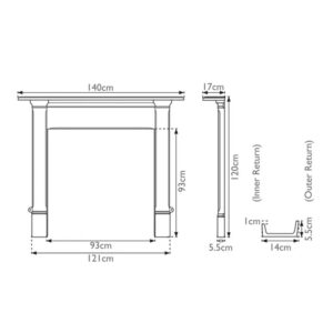 The Alice Cast Iron Mantel Measurements