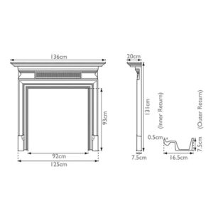 The Belgrave Cast Iron Mantel Measurements