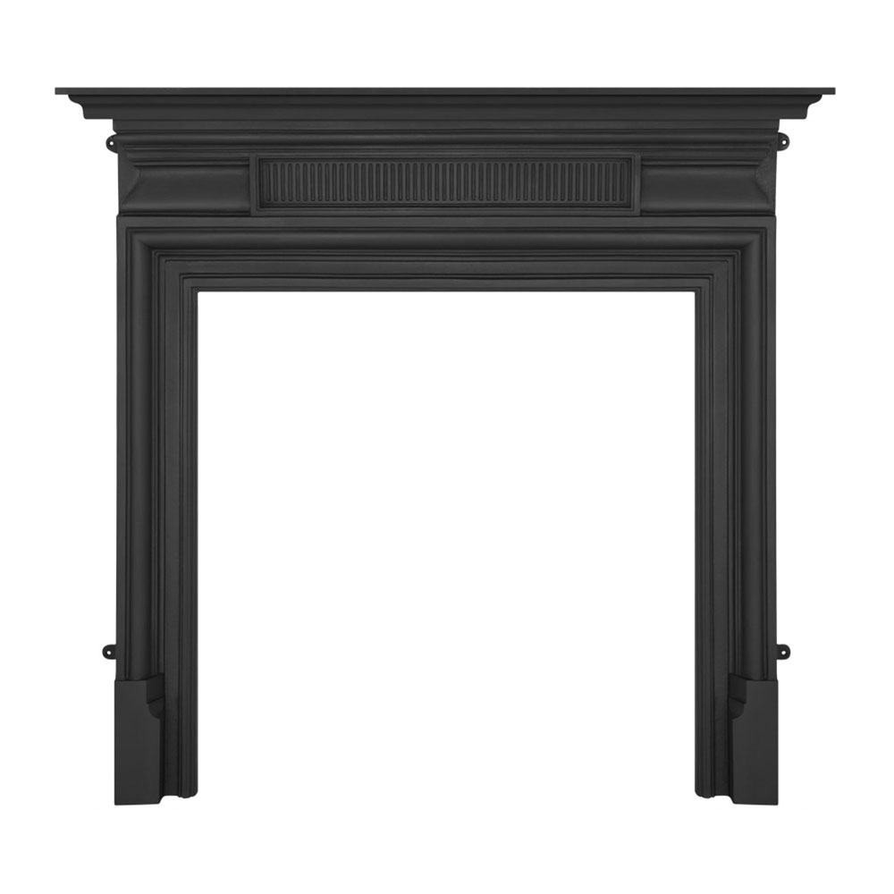 The Belgrave Cast Iron Mantel in Black