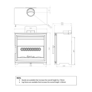 Fireline Woodtec 5XW Wood Burning Stove