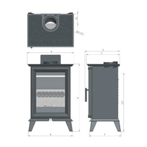 Fireline Woodtec 5 Style Wood Burning Stove