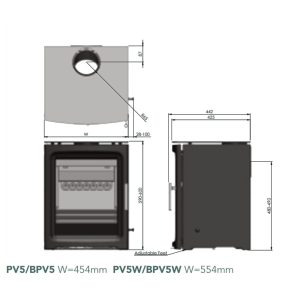 Purevision PV5W Multi-Fuel Stove