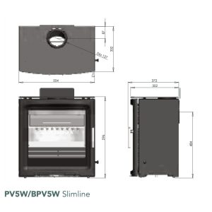 Purevision PV5W Slimline Multi-Fuel Stove