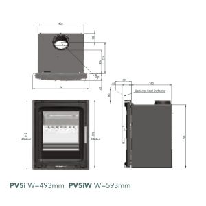 Purevision CPV5W Classic Slimline Multi-Fuel Stove