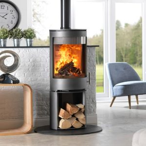 Purevision PVR Cylinder On Log Store Multi-Fuel Stove