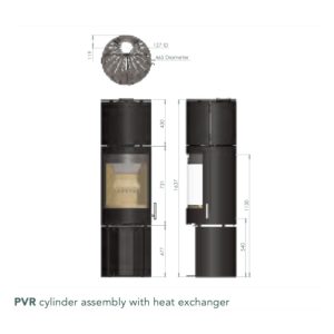 Purevision PVR Cylinder On Log Store Multi-Fuel Stove