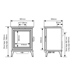 Stovax Sheraton 5 Wide Wood & Multi-Fuel Stove