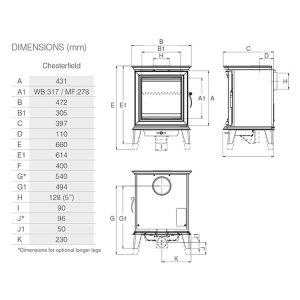 Stovax Chesterfield 5 Wood & Multi-Fuel Stove