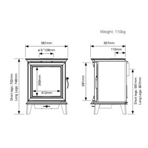 Stovax Chesterfield 5 Wide Wood & Multi-Fuel Stove