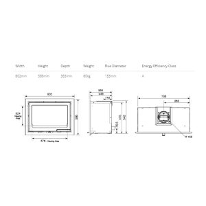 Stovax Vogue 700 Wood Burning Inset Stove