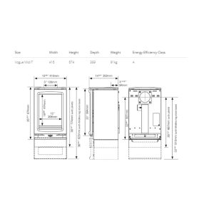 Stovax Vogue Midi T Wood & Multi-Fuel Stoves