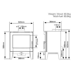 Stovax Futura 5 Wood & Multi-Fuel Stove