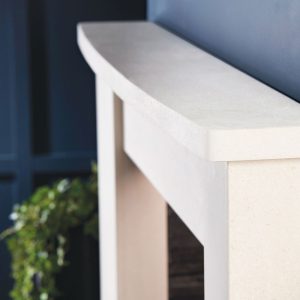 The Appledore Mantel 54″ Aegean Limestone Close Up