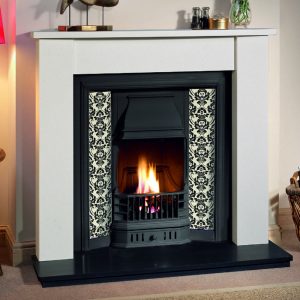 The Appledore Mantel 54″ Aegean Limestone