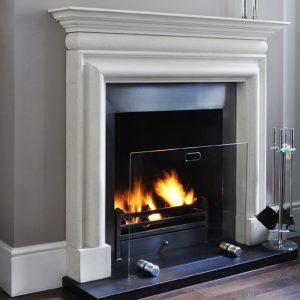 The Bolection 6-Inch Leg Mantel in Rosal Limestone