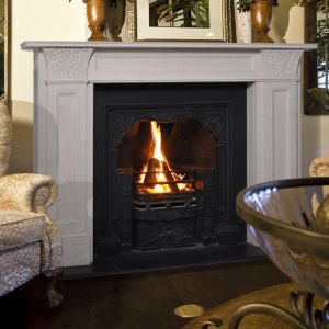 The Acanthus Leaf Mantel shown Rosal Limestone
