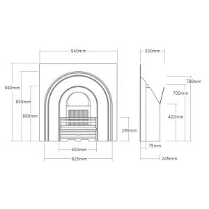 The Victoria Arched Insert - Deep back