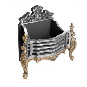 The Queen Anne Fire Basket With Brass Legs