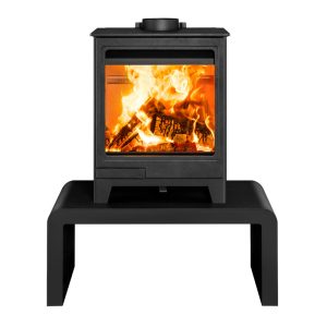 The Allure 5 Wood Burning Stove - On Bench