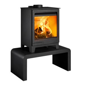 The Allure 5 Wood Burning Stove - On Bench
