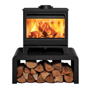 The Allure 7 Wood Burning Stove - On Bench