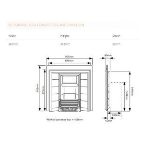 Victorian Tiled Convector Insert