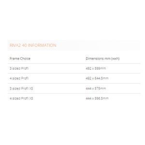 Stovax Riva2 40 Frame Measurements