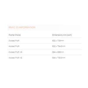 Stovax Riva2 55 Frame Measurements