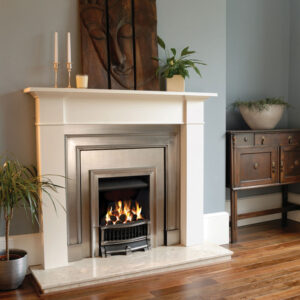 The Brompton Wood Mantel in Warm White