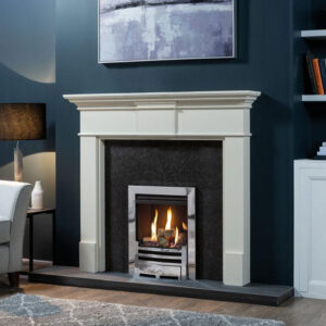 The Pembroke Wood Mantel in Warm White