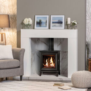 The Malmo Wood Mantel in White