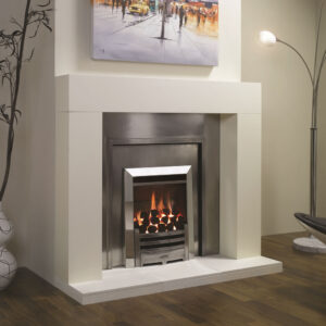 The Malmo Wood Mantel in Warm White