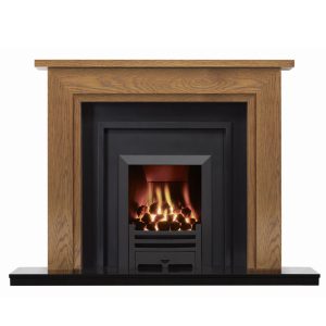 The Copenhagen Wood Mantel in Medium Oak