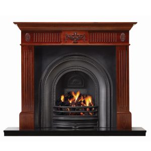 The Adam Wood Mantel in Mahogany-stained Cedar