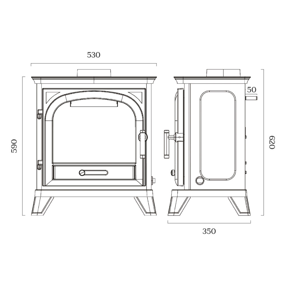 Capital Avebury Gas Stove Measurements