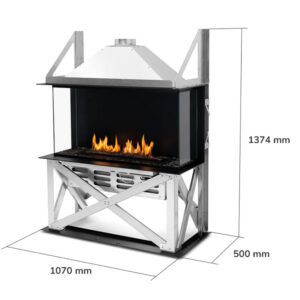 Planika Stone Fireplace - Core Dims