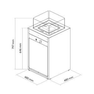 Planika Square Outdoor Fire Pit