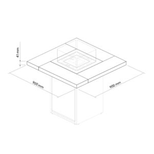 Planika Square Table Outdoor Fire Pit