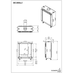 Element 4 Sky Front Small Bio Fires