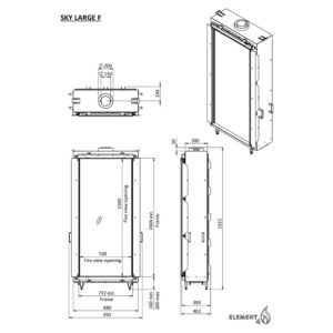 Element 4 Sky Large Front Bio Fires