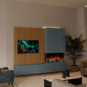 Emberlux Islington Small Media Suite - Venice Doors in Matt Kombu Green