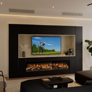 Emberlux Teddington Large Media Suite - Venice Doors in Matt Black