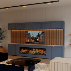 Emberlux Bexley Large Media Suite - Richmond Doors in Matt Colonial Blue