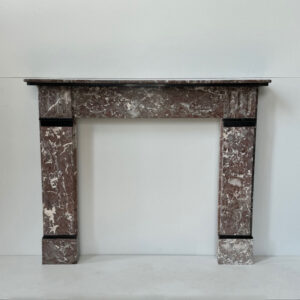 Flat Victorian-Edwardian Mantel in Rouge Marble