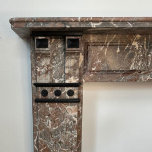 Edwardian Fluted Corbel Mantel in Rouge Marble