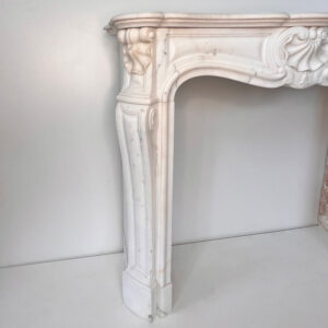 Original Louis IV Mantel in Carrara Marble