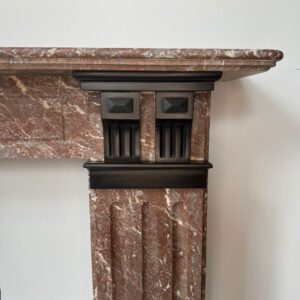 Edwardian Rouge & Belgium Black Marble Mantel