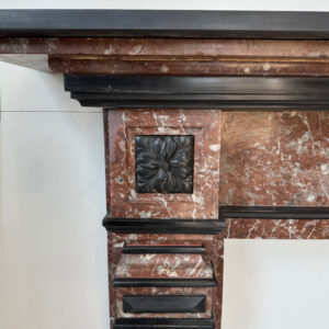 Regency Style Mantel in Rouge Marble & Slate Mouldings