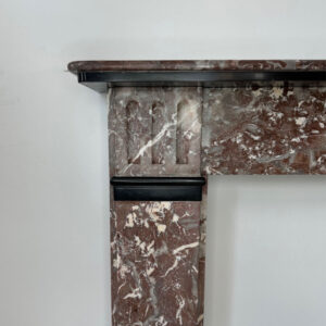 Flat Victorian-Edwardian Mantel in Rouge Marble